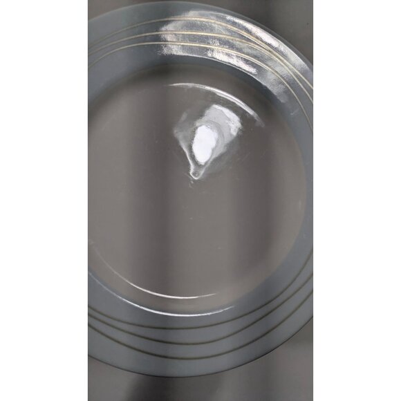 Jeff Banks Motion London Fine China Lunch Plate White Stripes Elegant Tableware - Picture 6 of 8